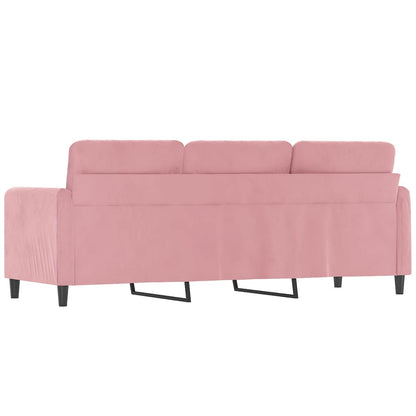 Divano a 3 Posti rosa 180 cm in Velluto - homemem39