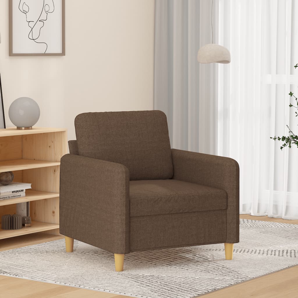 Poltrona Marrone 60 cm in Tessuto | homemem39