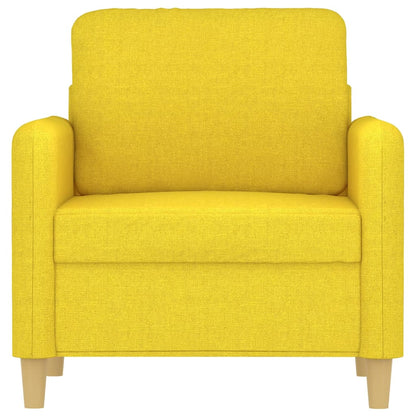 Poltrona Giallo Chiaro 60 cm in Tessuto - homemem39