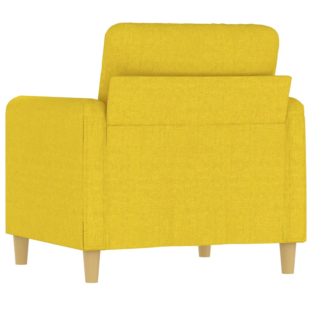 Poltrona Giallo Chiaro 60 cm in Tessuto - homemem39