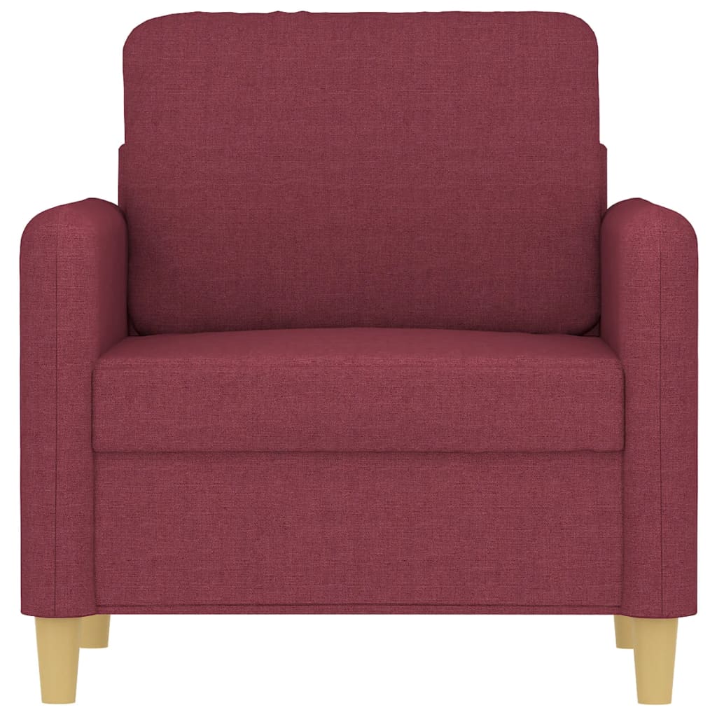 Poltrona Rosso Vino 60 cm in Tessuto - homemem39