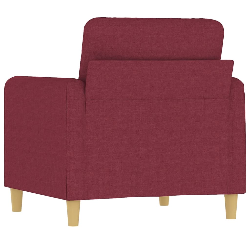 Poltrona Rosso Vino 60 cm in Tessuto - homemem39
