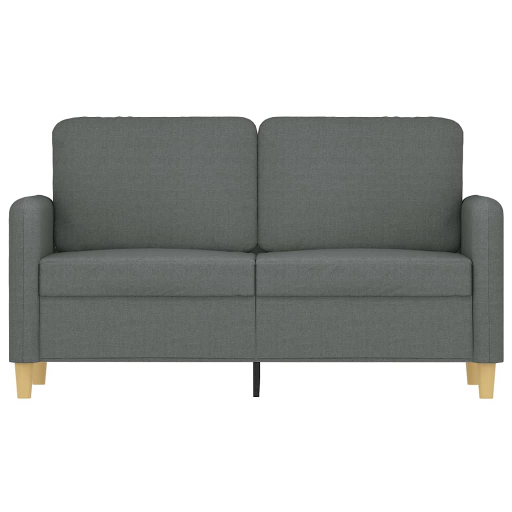 Divano a 2 Posti Grigio Scuro 120 cm in Tessuto