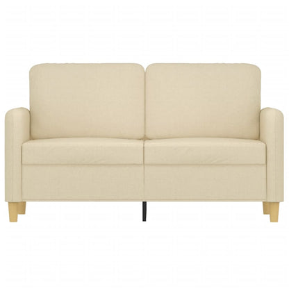 Divano a 2 Posti Crema 120 cm in Tessuto - homemem39