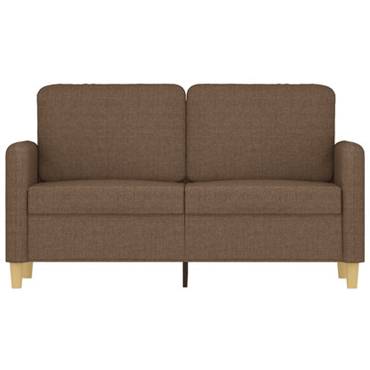 Divano a 2 Posti Marrone 120 cm in Tessuto | homemem39