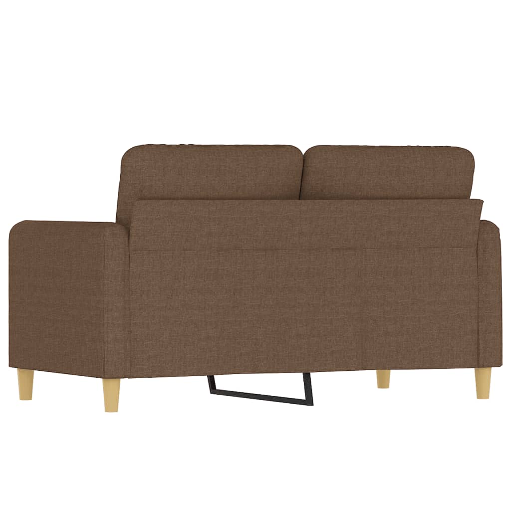 Divano a 2 Posti Marrone 120 cm in Tessuto | homemem39