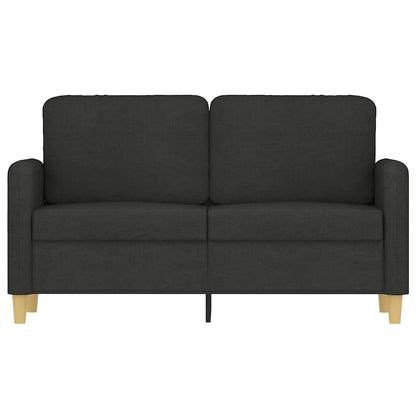 Divano a 2 Posti Nero 120 cm in Tessuto | homemem39