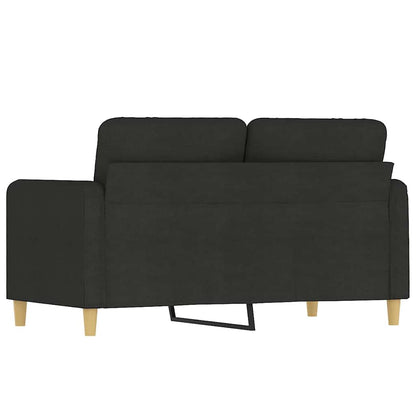 Divano a 2 Posti Nero 120 cm in Tessuto | homemem39