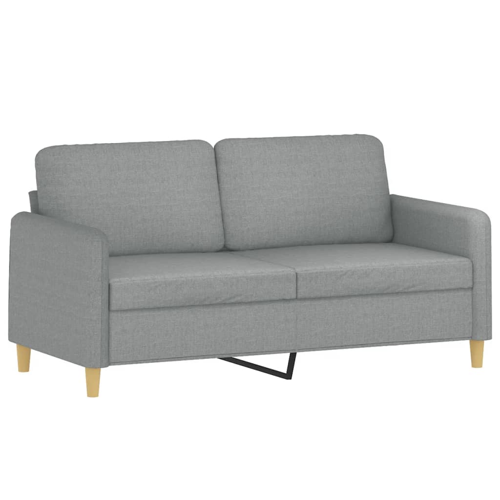 Divano a 2 Posti Grigio Chiaro 140 cm in Tessuto | homemem39