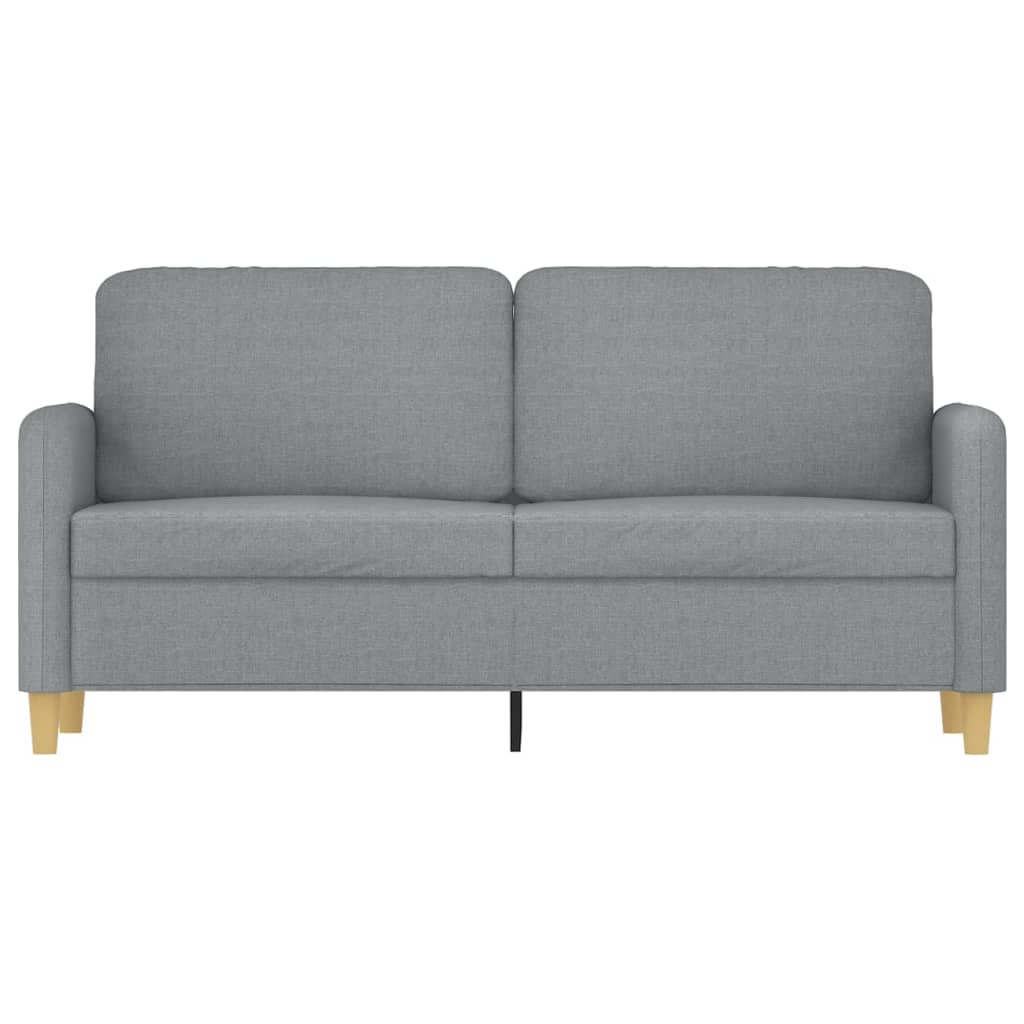 Divano a 2 Posti Grigio Chiaro 140 cm in Tessuto | homemem39