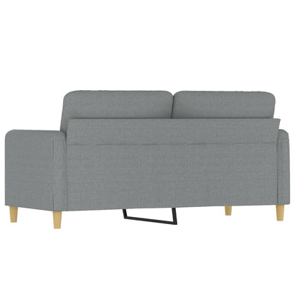 Divano a 2 Posti Grigio Chiaro 140 cm in Tessuto | homemem39