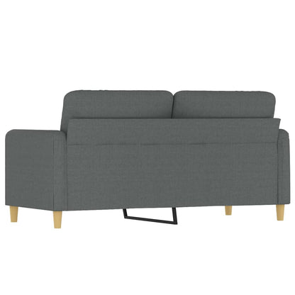 Divano a 2 Posti Grigio Scuro 140 cm in Tessuto | homemem39
