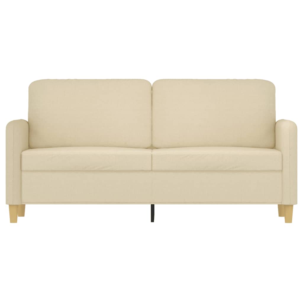 Divano a 2 Posti Crema 140 cm in Tessuto | homemem39