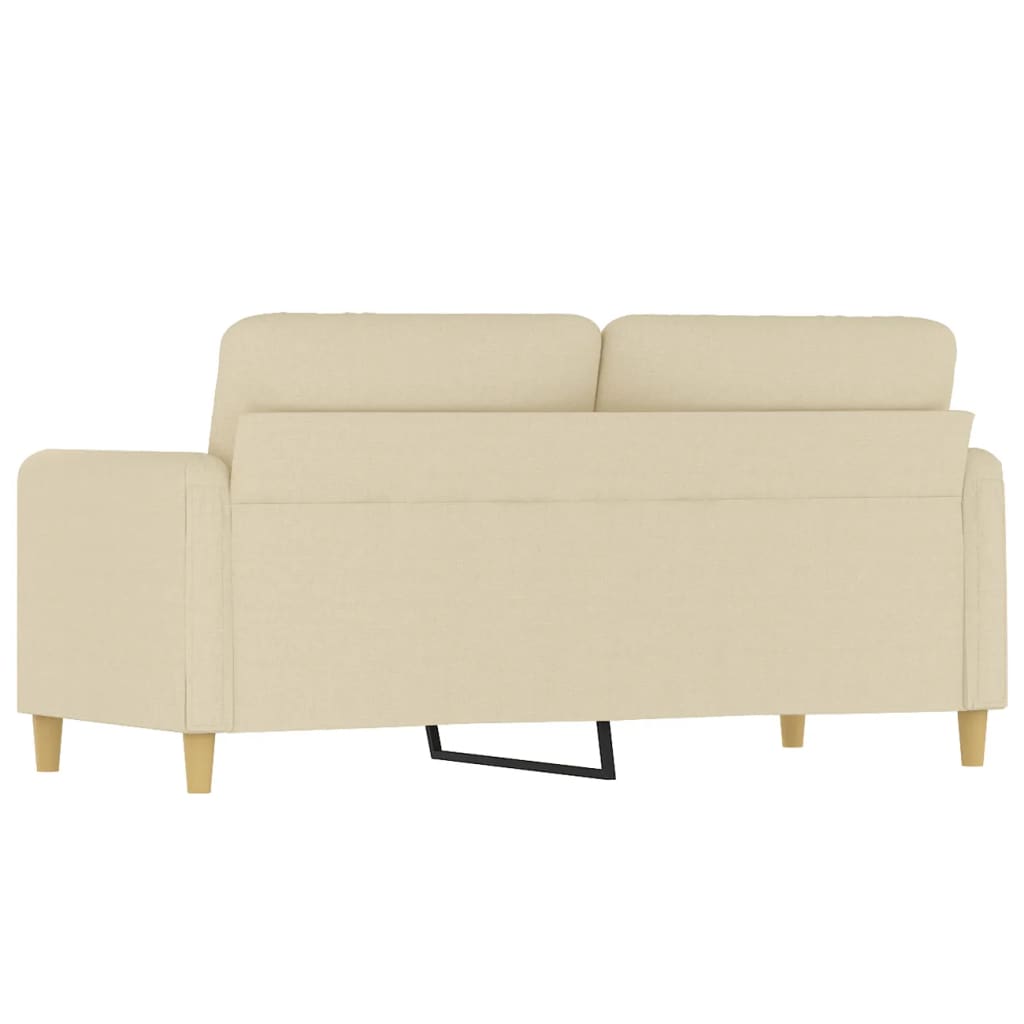 Divano a 2 Posti Crema 140 cm in Tessuto | homemem39