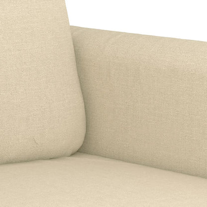 Divano a 2 Posti Crema 140 cm in Tessuto | homemem39