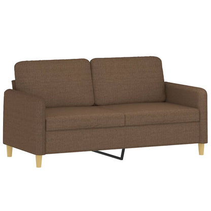 Divano a 2 Posti Marrone 140 cm in Tessuto | homemem39