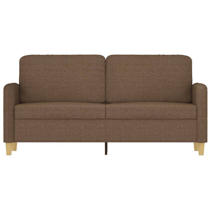 Divano a 2 Posti Marrone 140 cm in Tessuto | homemem39