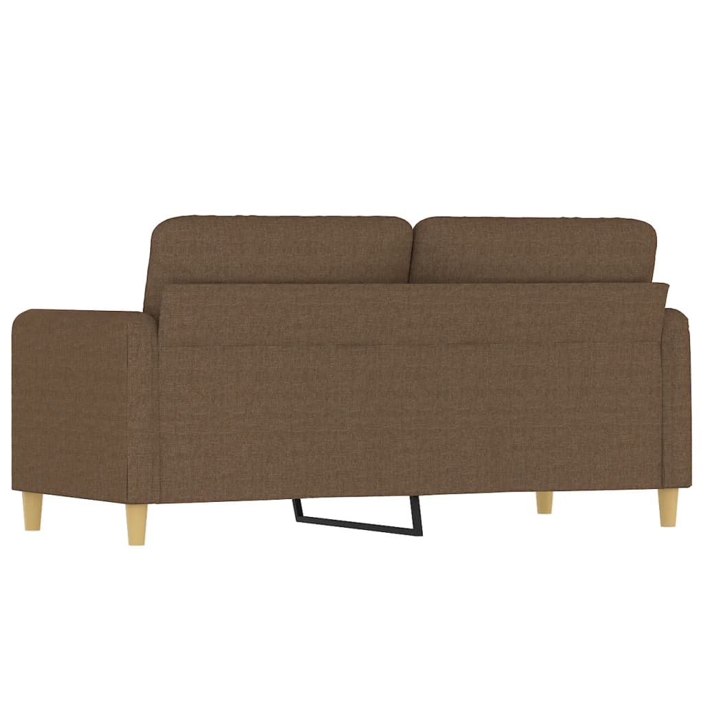 Divano a 2 Posti Marrone 140 cm in Tessuto | homemem39