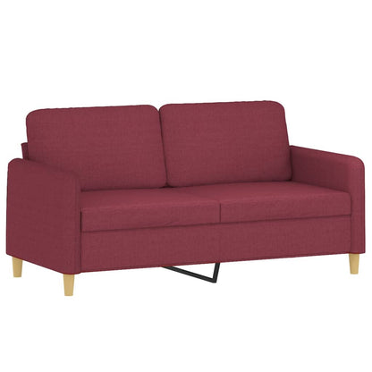 Divano a 2 Posti Rosso Vino 140 cm in Tessuto | homemem39