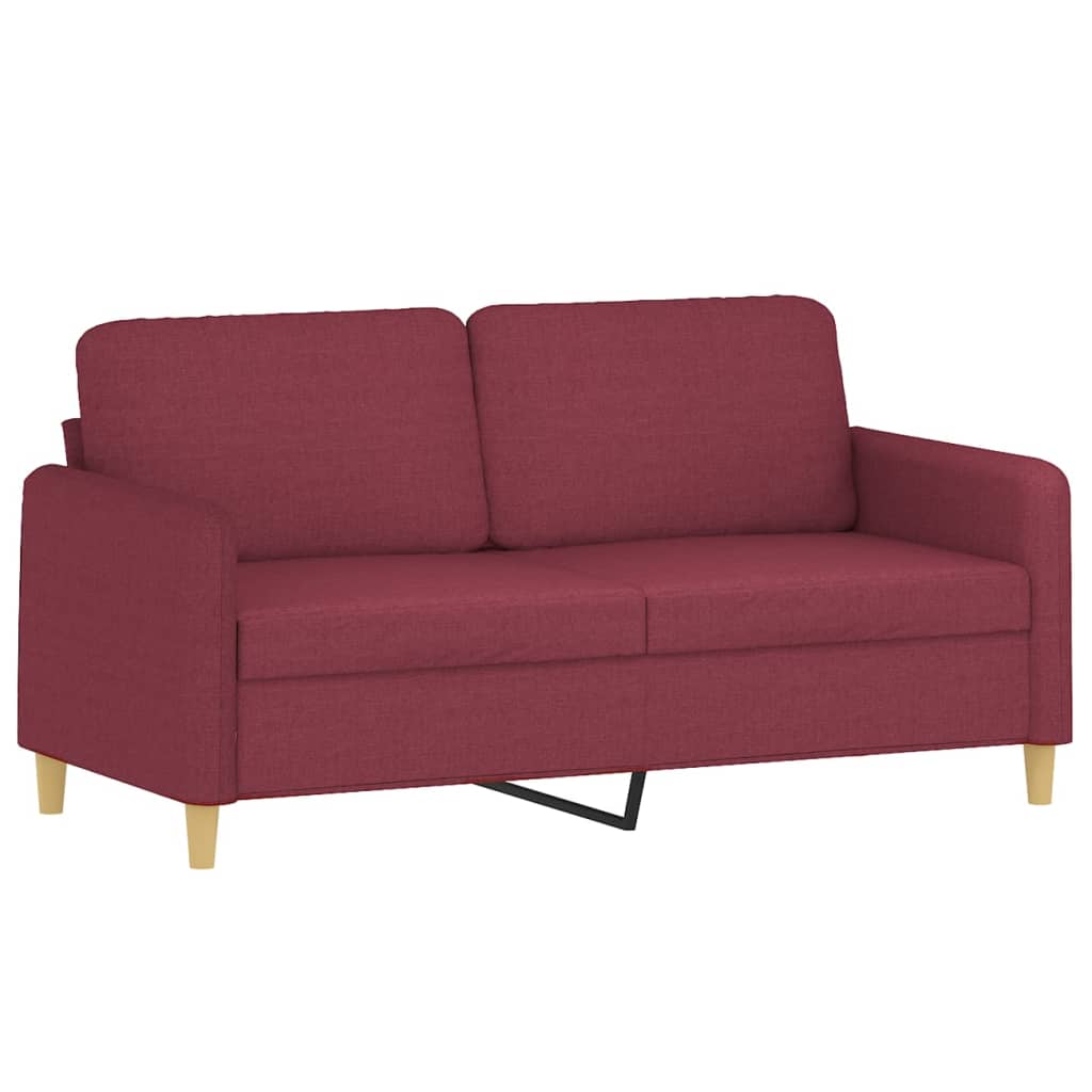 Divano a 2 Posti Rosso Vino 140 cm