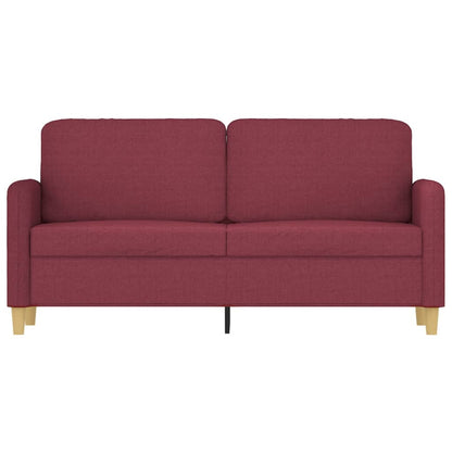 Divano a 2 Posti Rosso Vino 140 cm in Tessuto | homemem39
