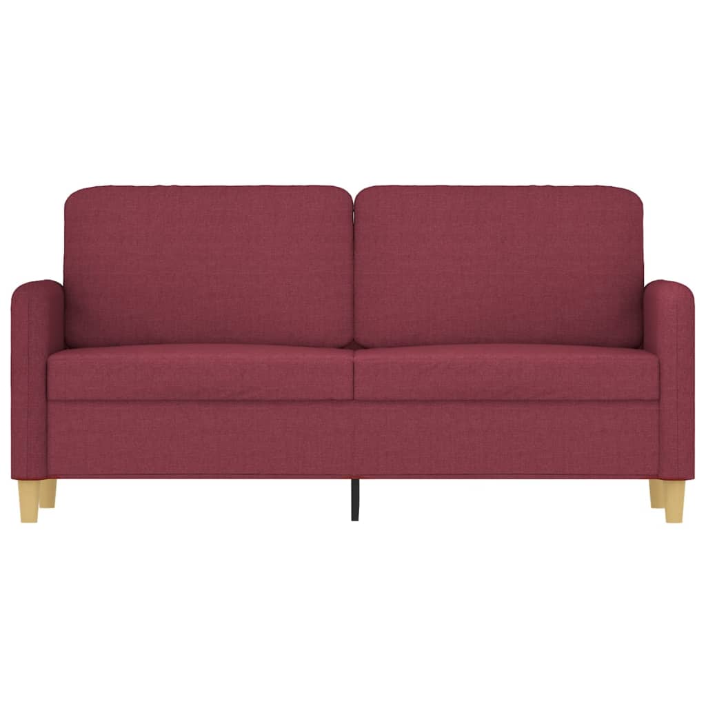 Divano a 2 Posti Rosso Vino 140 cm