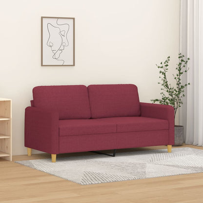 Divano a 2 Posti Rosso Vino 140 cm in Tessuto | homemem39