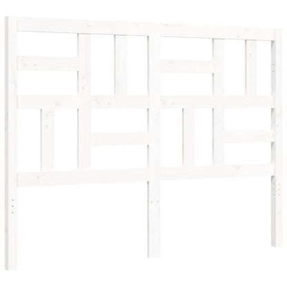 Giroletto con Testiera Bianco 120x200 cm in Legno Massello