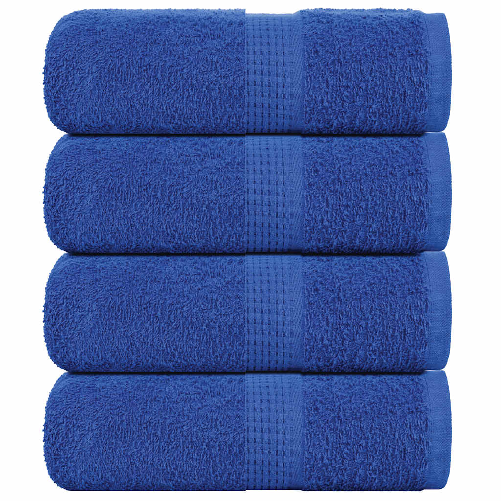 Asciugamani Ospiti 4 pz Blu 30x50 cm 360 g/m² 100% Cotone