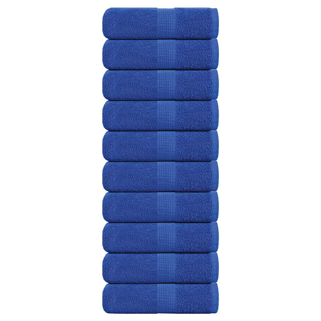 Asciugamani Ospiti 10 pz Blu 30x50 cm 360 g/m² 100% Cotone