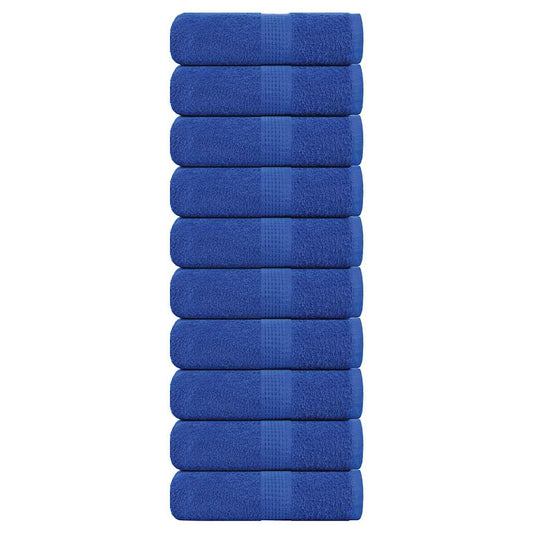 Asciugamani Ospiti 10 pz Blu 30x50 cm 360 g/m² 100% Cotone