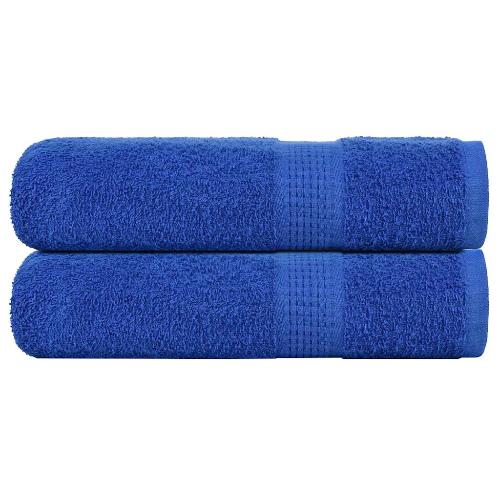 Asciugamani 2 pz Blu 50x100 cm 360 g/m² 100% Cotone