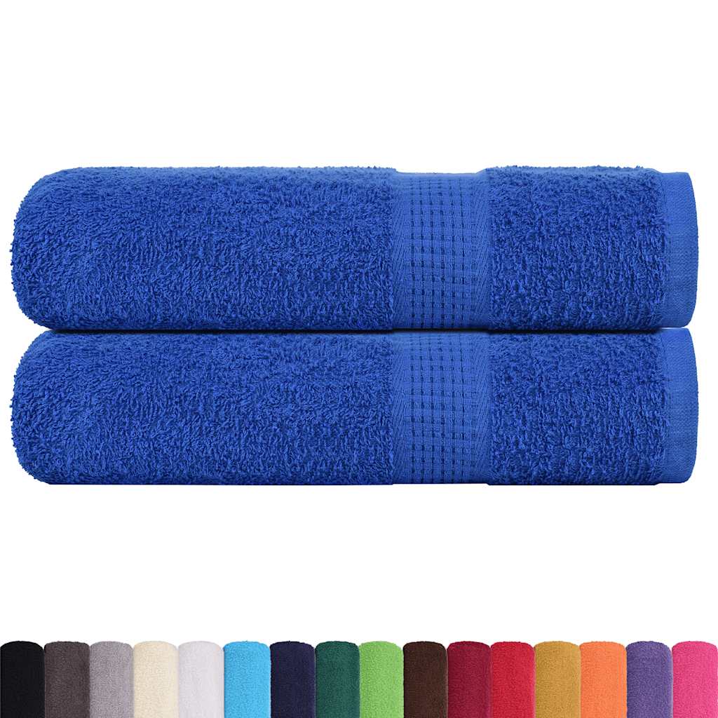 Asciugamani 2 pz Blu 50x100 cm 360 g/m² 100% Cotone