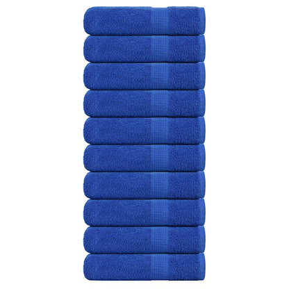 Asciugamani 10 pz Blu 50x100 cm 360 g/m² 100% Cotone