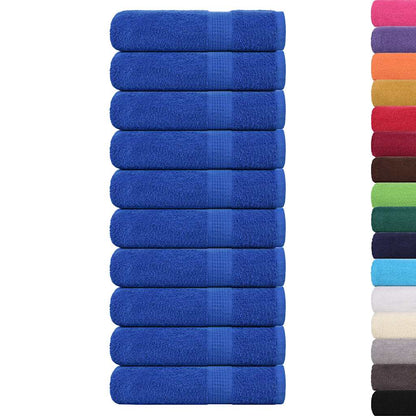 Asciugamani 10 pz Blu 50x100 cm 360 g/m² 100% Cotone