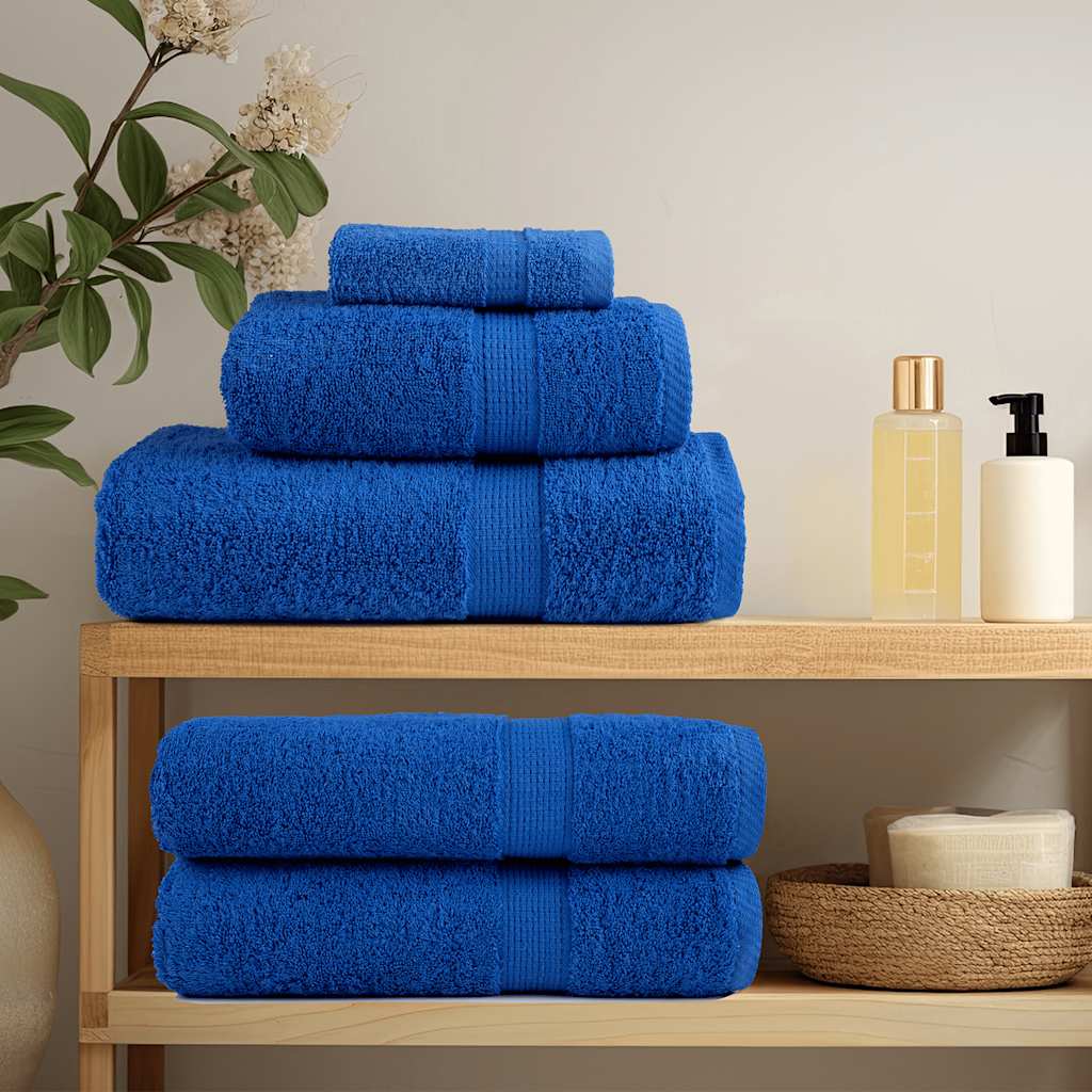 Asciugamani da Bagno 2 pz Blu 100x150cm 360g/m² 100% Cotone