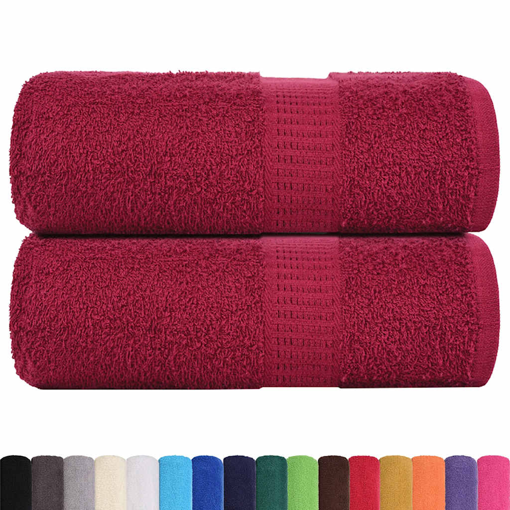 Asciugamani per ospiti FROGN 2 pz Bordeaux 30x50 cm 360 g/m²