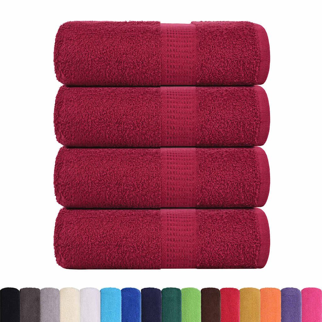 Asciugamani per ospiti FROGN 4 pz Bordeaux 30x50 cm 360 g/m²