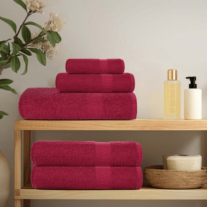 Asciugamani da Doccia FROGN 10 pz Bordeaux 70x140 cm 360 g/m²