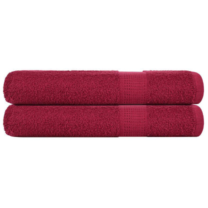 Asciugamani 2 pz Bordeaux 100x200 cm 360 g/m² 100% Cotone