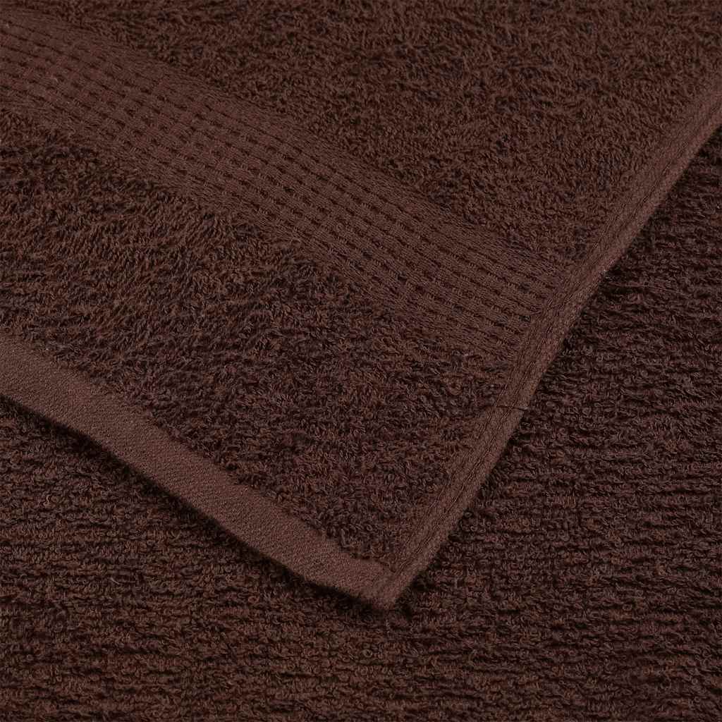 Asciugamani Ospiti 2 pz Marrone 30x50 cm 360 g/m² 100% Cotone