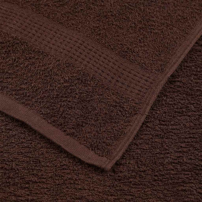 Asciugamani Ospiti 10 pz Marrone 30x50 cm 360 g/m² 100% Cotone