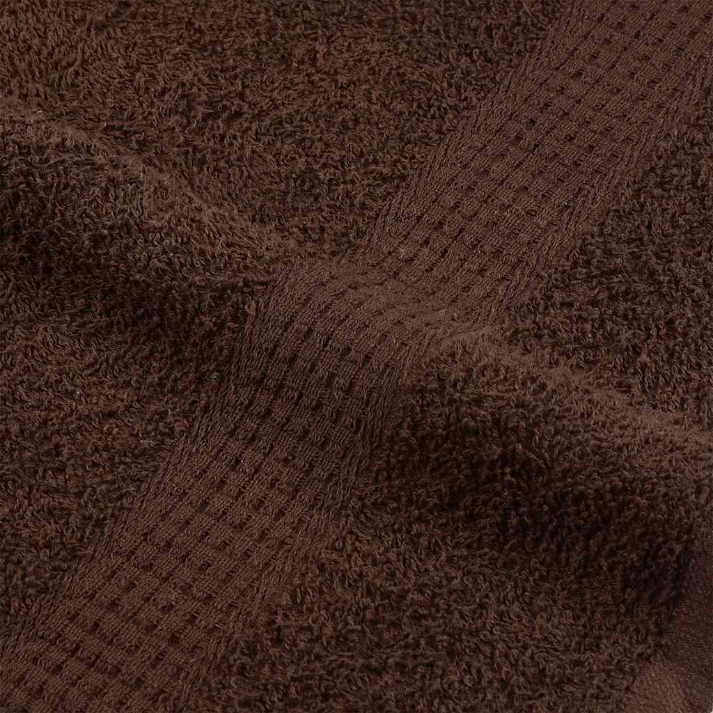 Asciugamani Ospiti 10 pz Marrone 30x50 cm 360 g/m² 100% Cotone