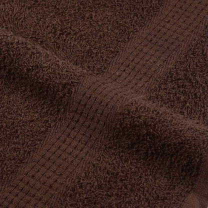 Asciugamani 10 pz Marrone 50x100 cm 360 g/m² 100% Cotone