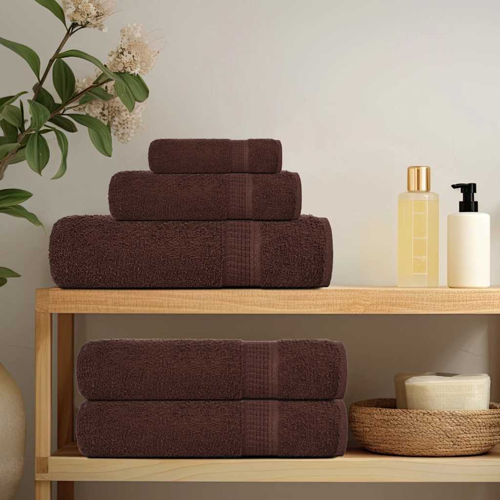 Asciugamani da doccia FROGN 2 pz Marrone 70x140 cm 360 g/m²