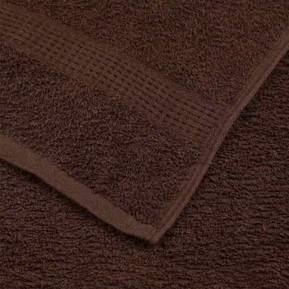 Asciugamani da Bagno 10pz Marrone 100x150cm 360g/m² 100% Cotone