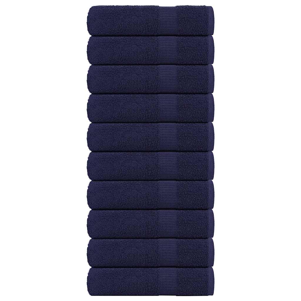 Asciugamani Doccia 10pz Blu Marino 70x140cm 360g/m² 100% Cotone