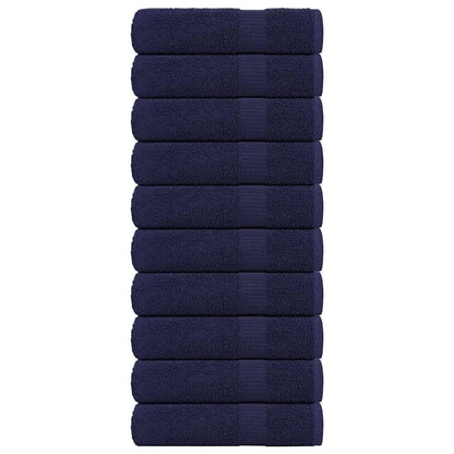 Asciugamani Doccia 10pz Blu Marino 70x140cm 360g/m² 100% Cotone