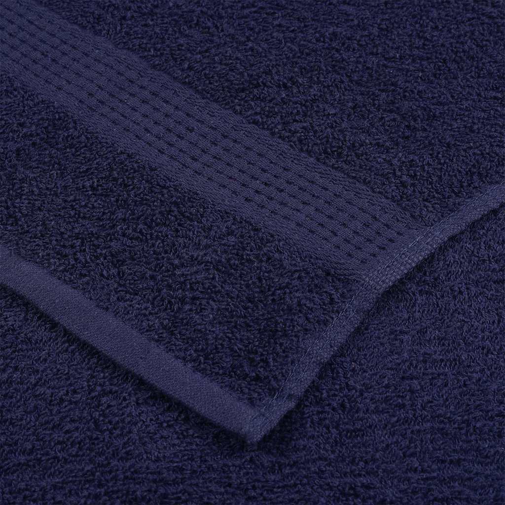 Asciugamani Doccia 10pz Blu Marino 70x140cm 360g/m² 100% Cotone