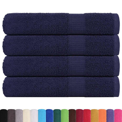 Asciugamani 4 pz Blu Marino 100x200 cm 360 g/m² 100% Cotone